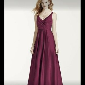 Wine Davids bridal Ball Gown
